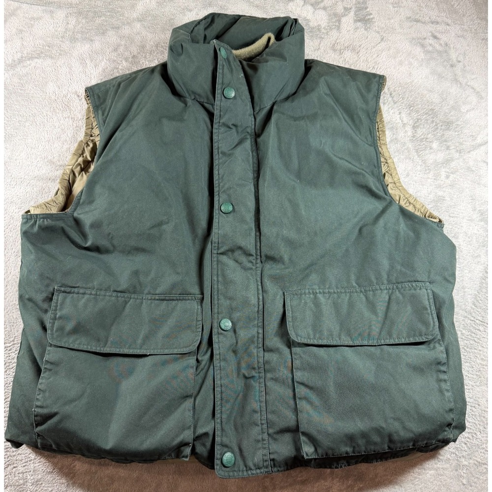 Cabela's Premier Northern Goose Down Vest XL Green Vintage Outdoors